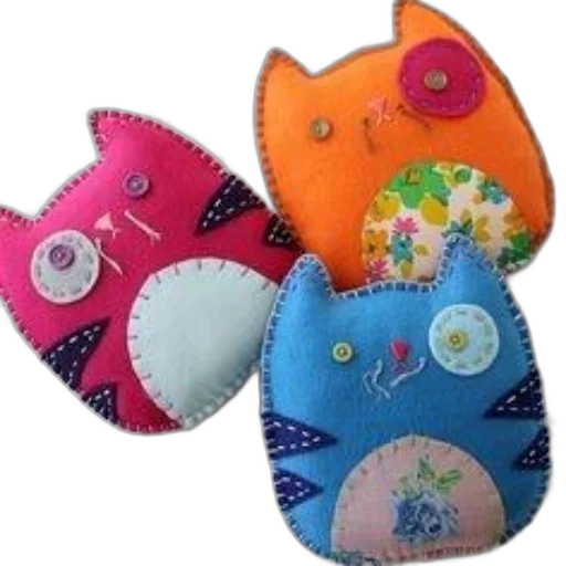 jewelry, three, colorful, felt transparent PNG cut-out