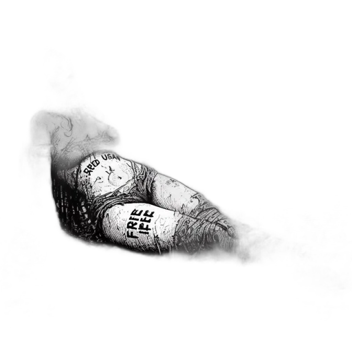 shoes, bottle, mask, weapon transparent PNG cut-out