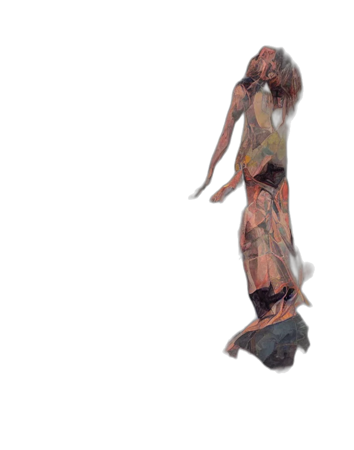 dress, staff, umbrella, creature transparent PNG cut-out