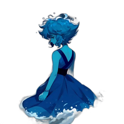 dress, crown, hair, creature transparent PNG cut-out
