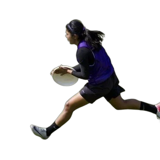 3d render, female, athlete, purple transparent PNG cut-out