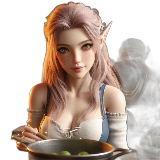 food, fantasy art, concept art, photorealistic transparent PNG cut-out