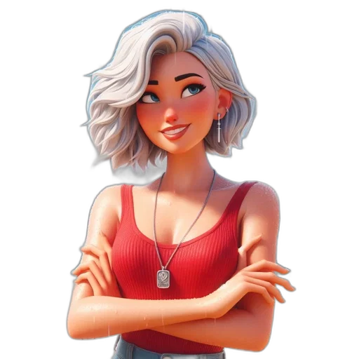 dress, face, jewelry, staff transparent PNG cut-out