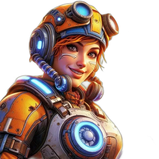 robot, face, staff, weapon transparent PNG cut-out