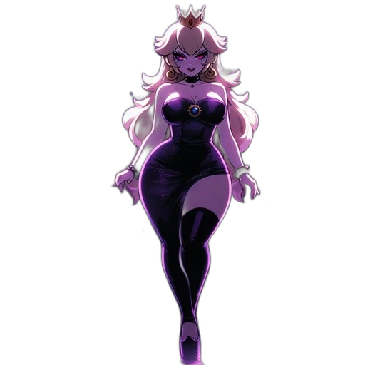 dress, staff, crown, creature transparent PNG cut-out