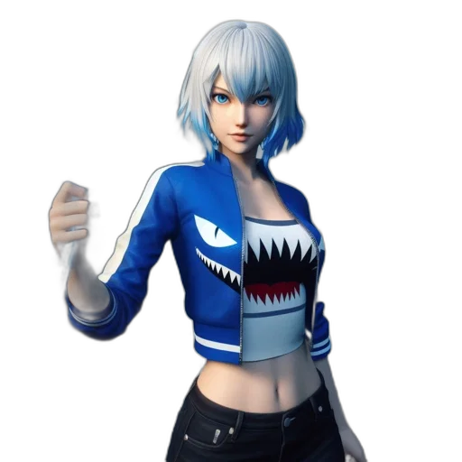 jacket, concept art, 3d render, pixel art transparent PNG cut-out