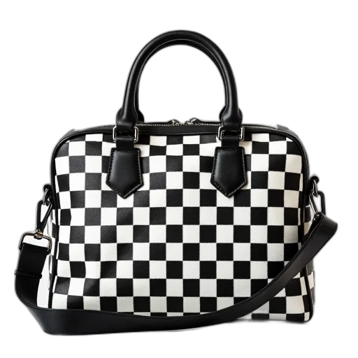 monochrome, black, white, checkered transparent PNG cut-out