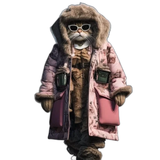 jacket, animal, staff, creature transparent PNG cut-out