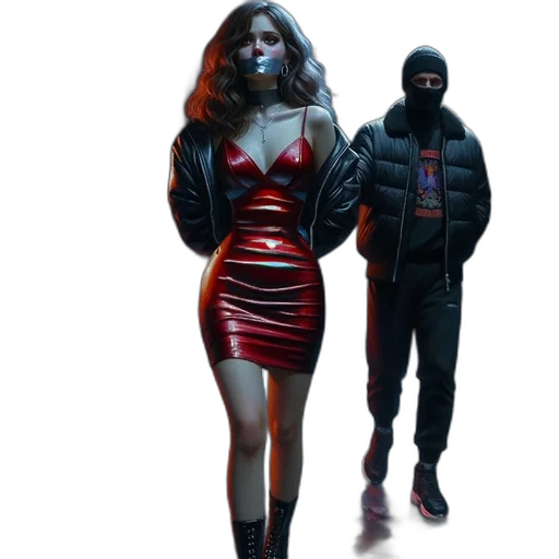 jacket, mask, dress, concept art transparent PNG cut-out