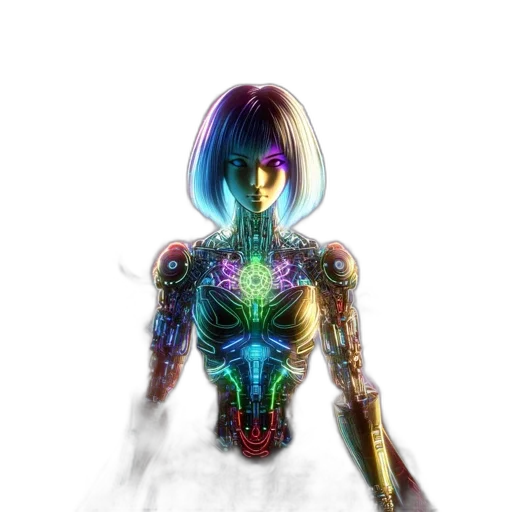 robot, dress, concept art, cyberpunk transparent PNG cut-out
