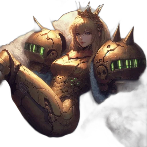 weapon, robot, dragon, crown transparent PNG cut-out