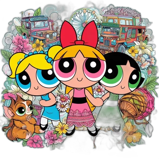 cartoon, comic book art, concept art, city street transparent PNG cut-out