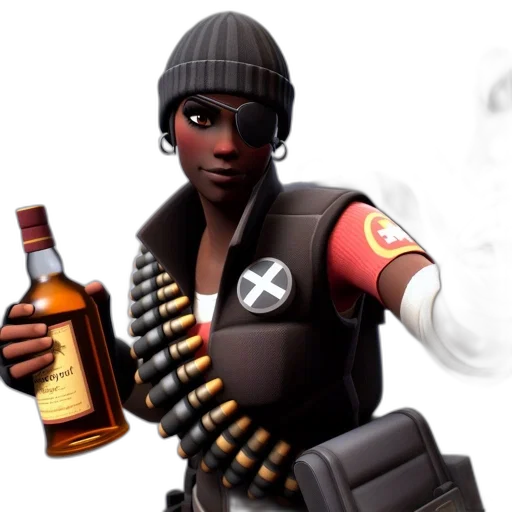 weapon, jacket, bottle, staff transparent PNG cut-out
