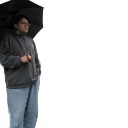 umbrella, jacket, staff, hat transparent PNG cut-out