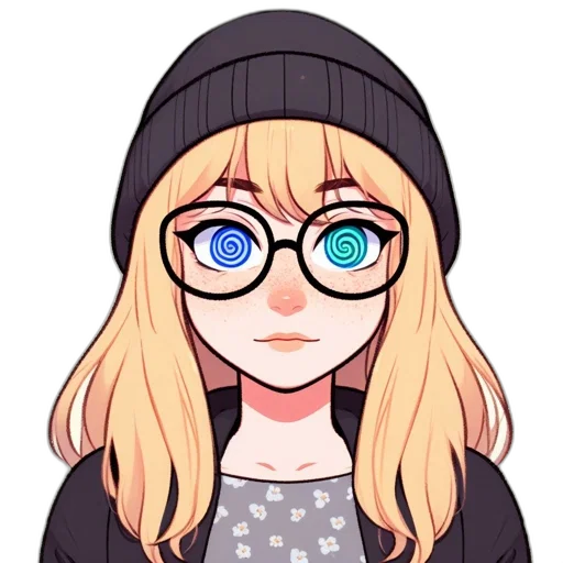 hat, face, jacket, cartoon transparent PNG cut-out
