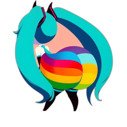 animal, staff, dragon, vaporwave transparent PNG cut-out