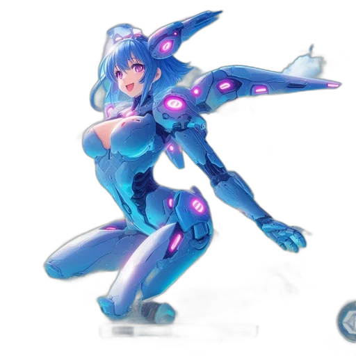robot, weapon, concept art, 3d render transparent PNG cut-out