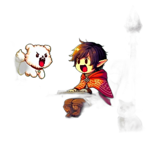 staff, animal, pixel art, concept art transparent PNG cut-out