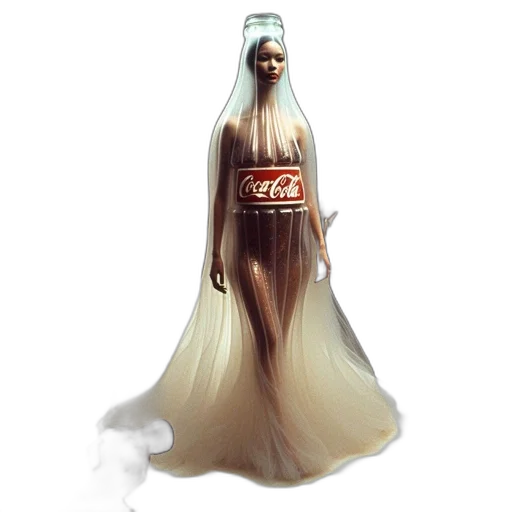 bottle, dress, robot, concept art transparent PNG cut-out