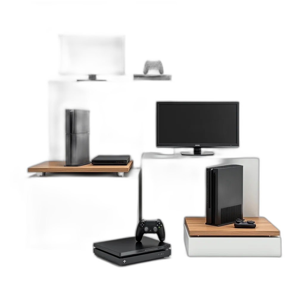 furniture, 3d render, concept art, dark transparent PNG cut-out