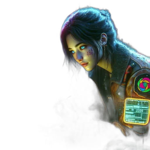 robot, cyberpunk, concept art, fantasy art transparent PNG cut-out
