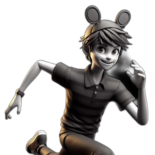 staff, mask, robot, 3d render transparent PNG cut-out