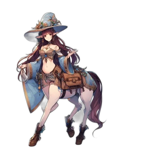 hat, staff, weapon, dress transparent PNG cut-out