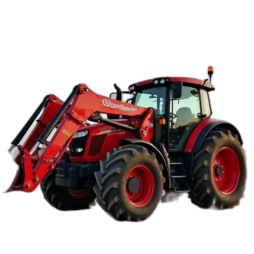 animal, red, tractor, forklift transparent PNG cut-out