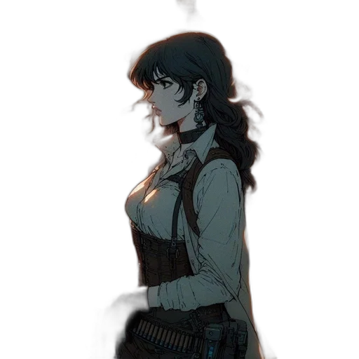 jacket, weapon, staff, dress transparent PNG cut-out