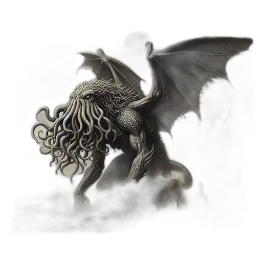 dragon, creature, animal, staff transparent PNG cut-out