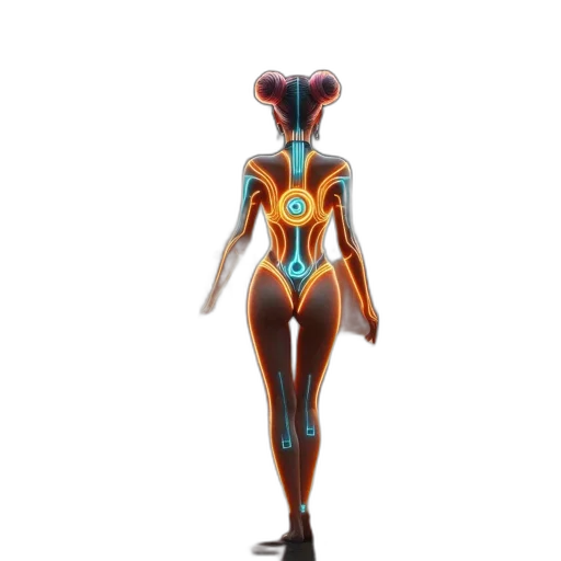 robot, staff, jewelry, dress transparent PNG cut-out