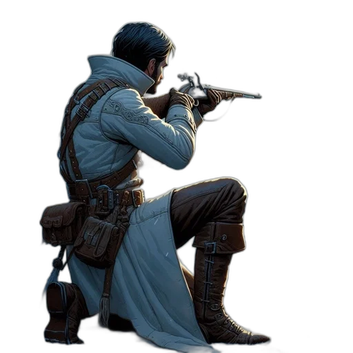 weapon, sword, staff, jacket transparent PNG cut-out