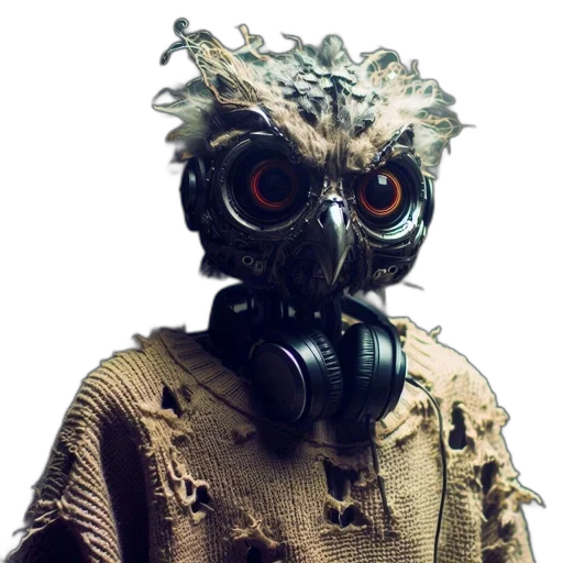 mask, robot, jacket, creature transparent PNG cut-out
