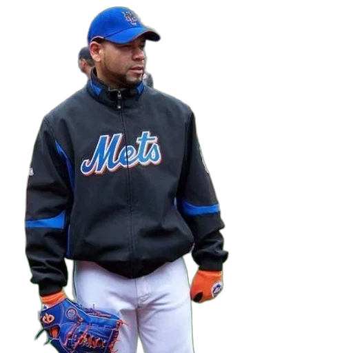 jacket, mets, player, talks transparent PNG cut-out