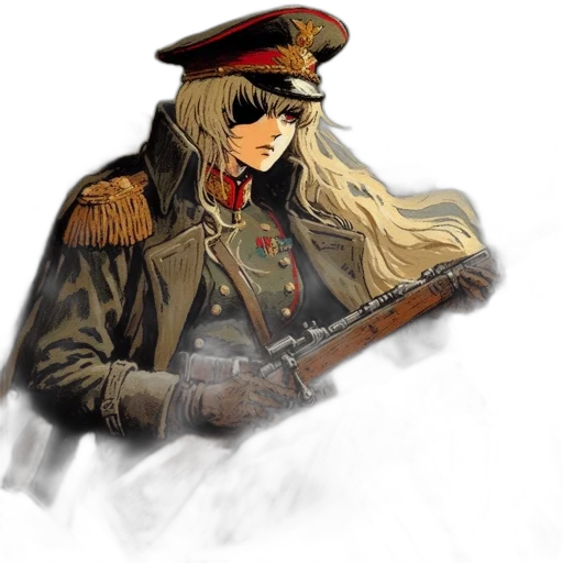 weapon, staff, hat, jacket transparent PNG cut-out