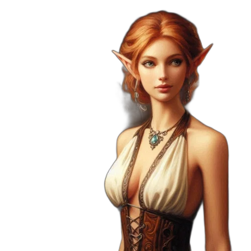 dress, jewelry, fantasy art, concept art transparent PNG cut-out