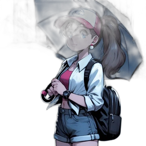 jacket, umbrella, staff, hat transparent PNG cut-out