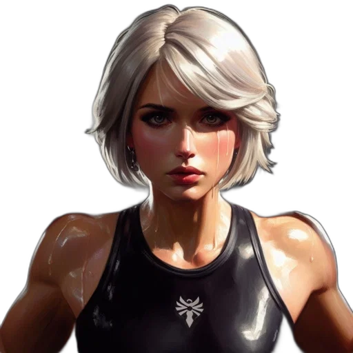 face, jacket, weapon, concept art transparent PNG cut-out