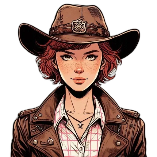 hat, jacket, staff, comic book art transparent PNG cut-out