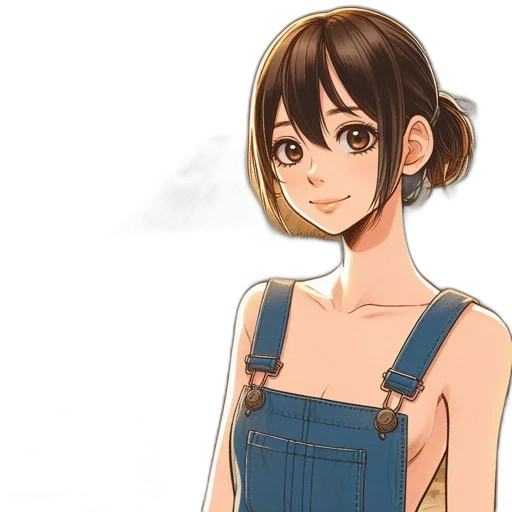 dress, anime, cartoon, concept art transparent PNG cut-out