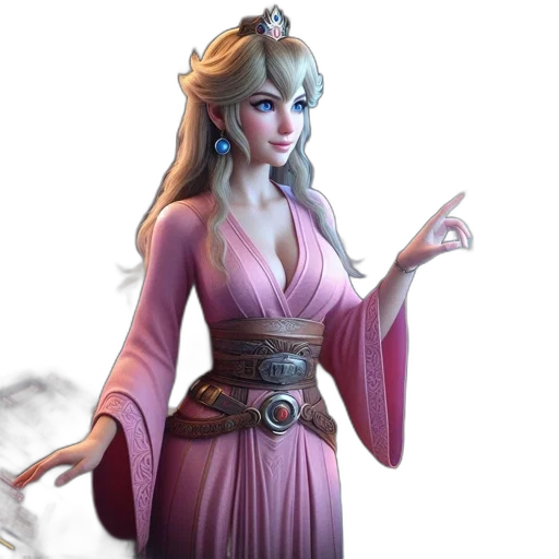 dress, staff, concept art, fantasy art transparent PNG cut-out