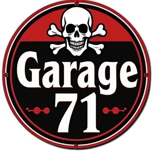 stylized, red, black, garage transparent PNG cut-out
