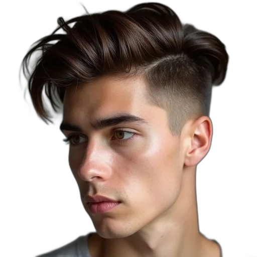 hair, face, hat, jacket transparent PNG cut-out