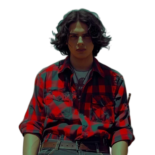 jacket, face, hair, robot transparent PNG cut-out