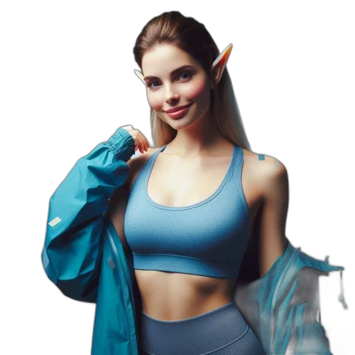 dragon, dress, staff, fantasy art transparent PNG cut-out