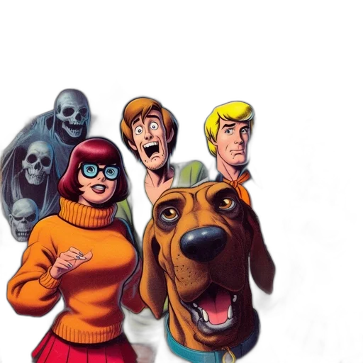 mask, animal, staff, comic book art transparent PNG cut-out