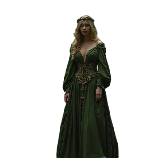 dress, concept art, fantasy art, 3d render transparent PNG cut-out
