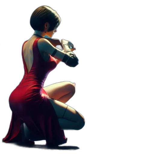 dress, robot, weapon, concept art transparent PNG cut-out