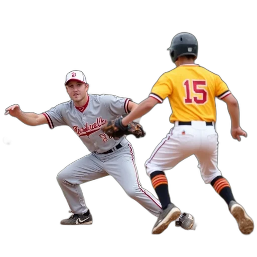 baseball, game, progress, two transparent PNG cut-out