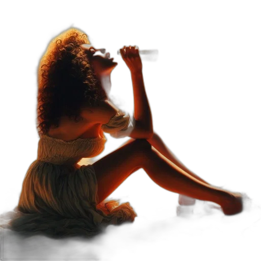 dress, hair, concept art, photorealistic transparent PNG cut-out